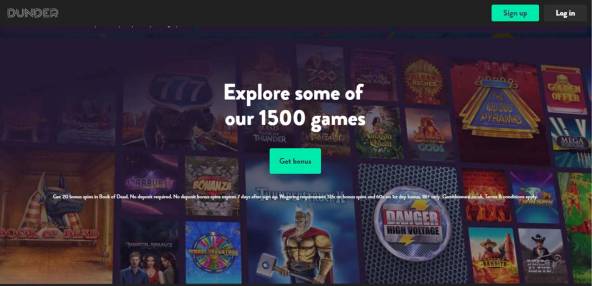 Dunder Casino Free Spins — Recension för svenska spelare
