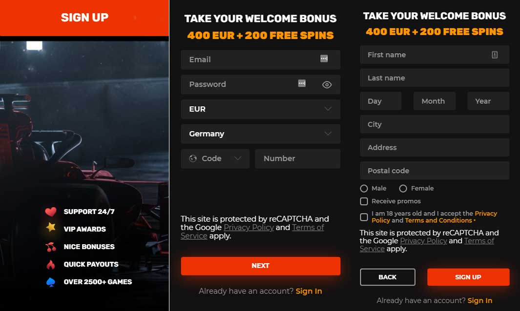 N1 Casino - Amazing welcome offer up to €400 plus 200 Free Spins