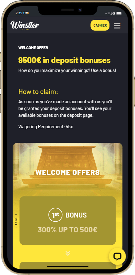 Winstler casino promotions, welcome bonus and offers