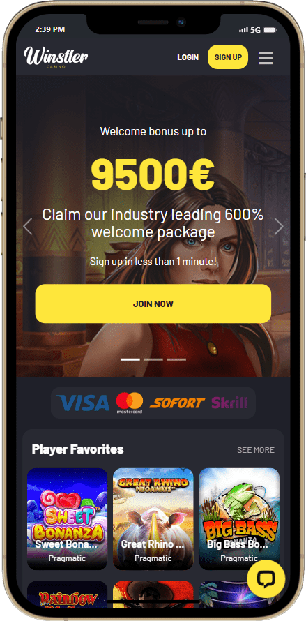 Winstler casino screenshot 1