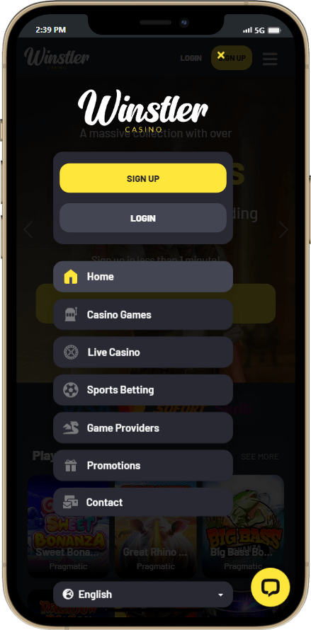 Winstler casino screenshot 2