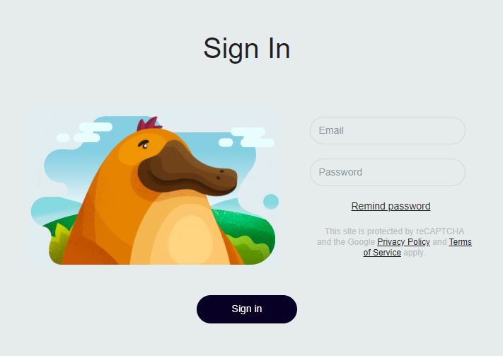 Golden Reels Login Interface