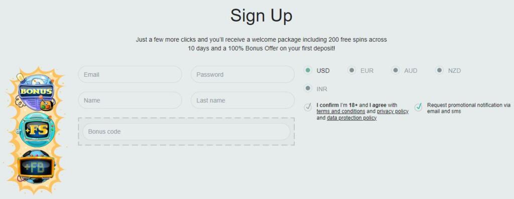 Sign up at Golden reels casino
