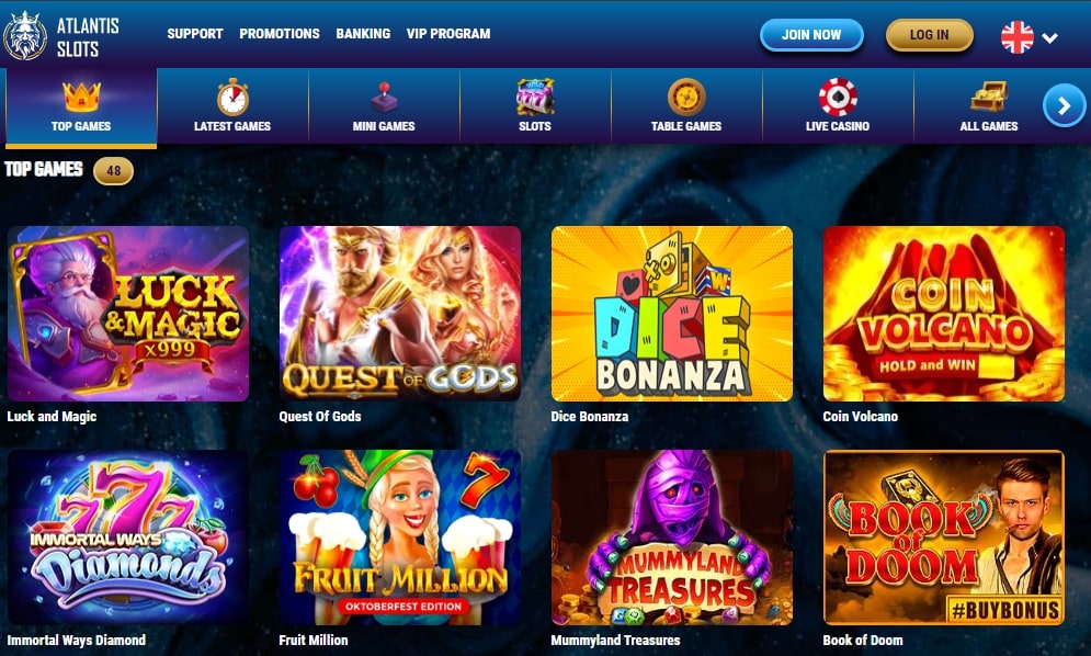 Atlantisslots top slot games