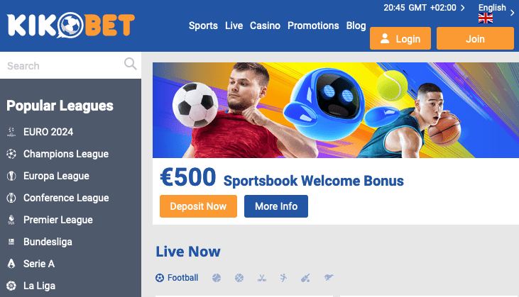 Kikobet sports betting and online casino site
