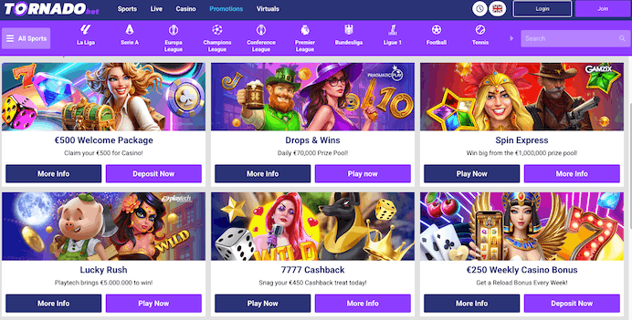 Tornadobet sports betting and online casino site